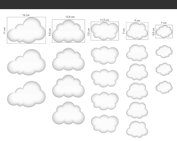 Babylove, rosa sky wallstickers 22 stk. - Bilde 3