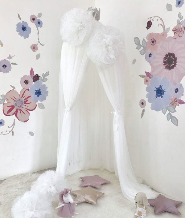 Spinkie Baby , sengbaldakin Dreamy White Silver