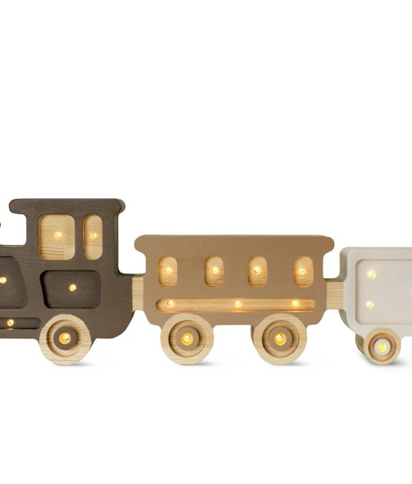 Little Lights, Nattlampe til barnerommet, Brun/Beige Tog