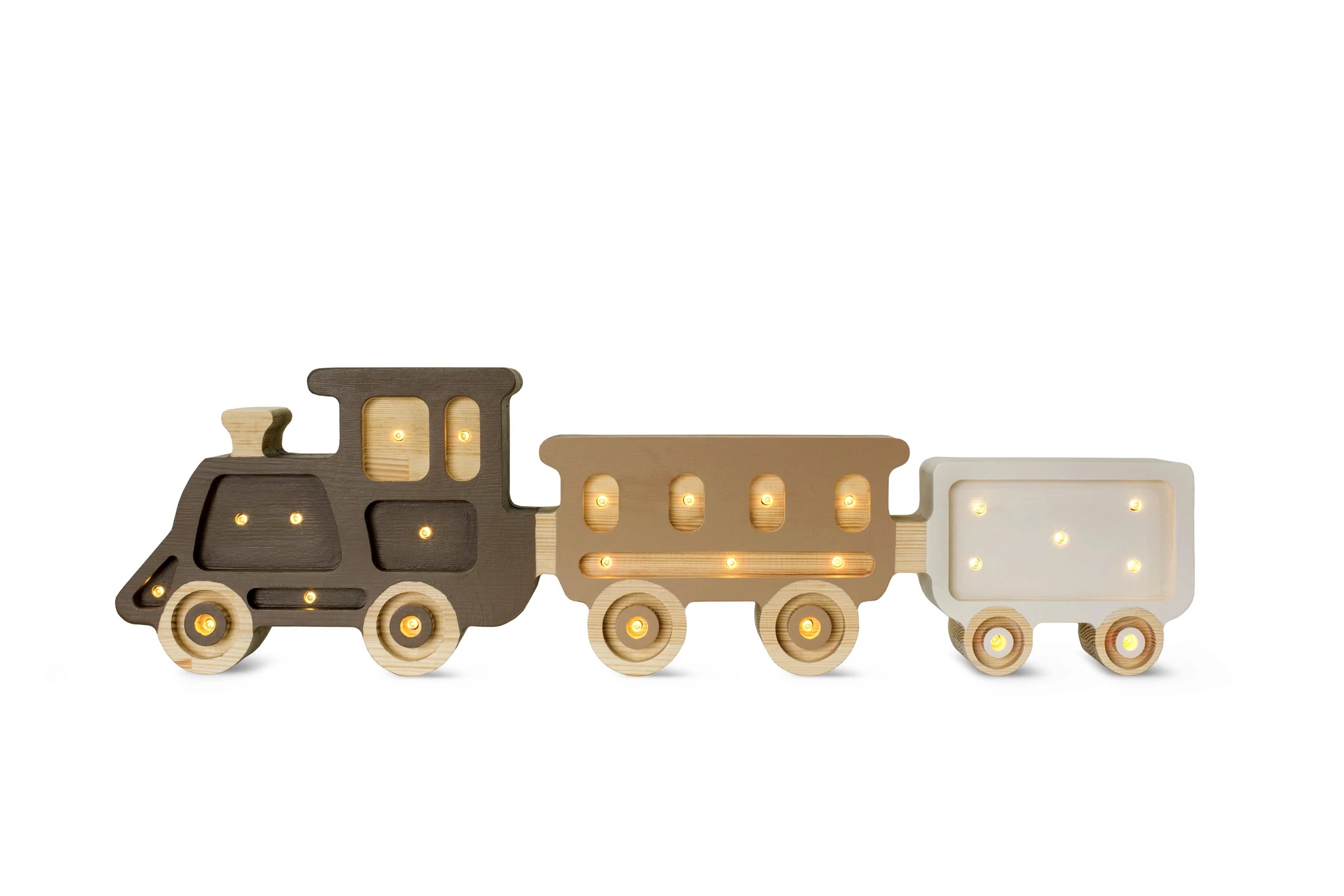 Little Lights, Nattlampe til barnerommet, Brun/Beige Tog