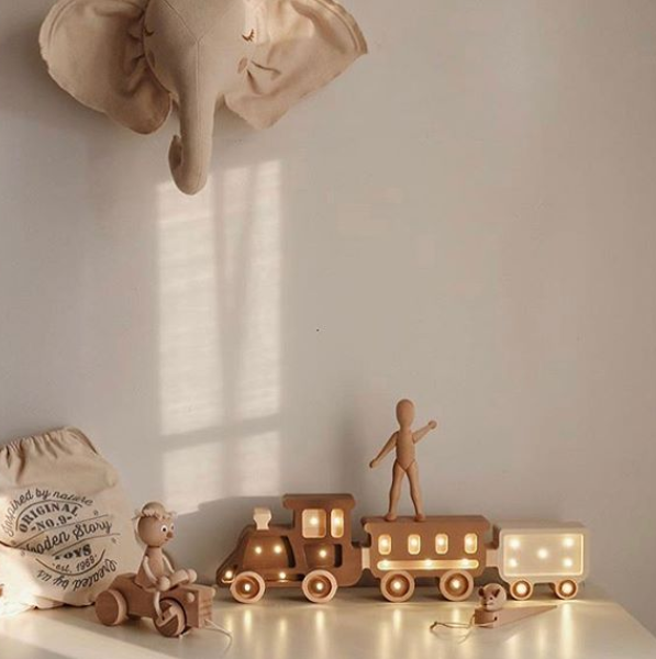 Little Lights, Nattlampe til barnerommet, Brun/Beige Tog - Bilde 3