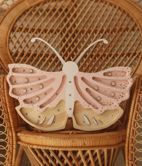 Little Lights, Nattlampe til barnerommet, Sommerfugl Strawberry cream