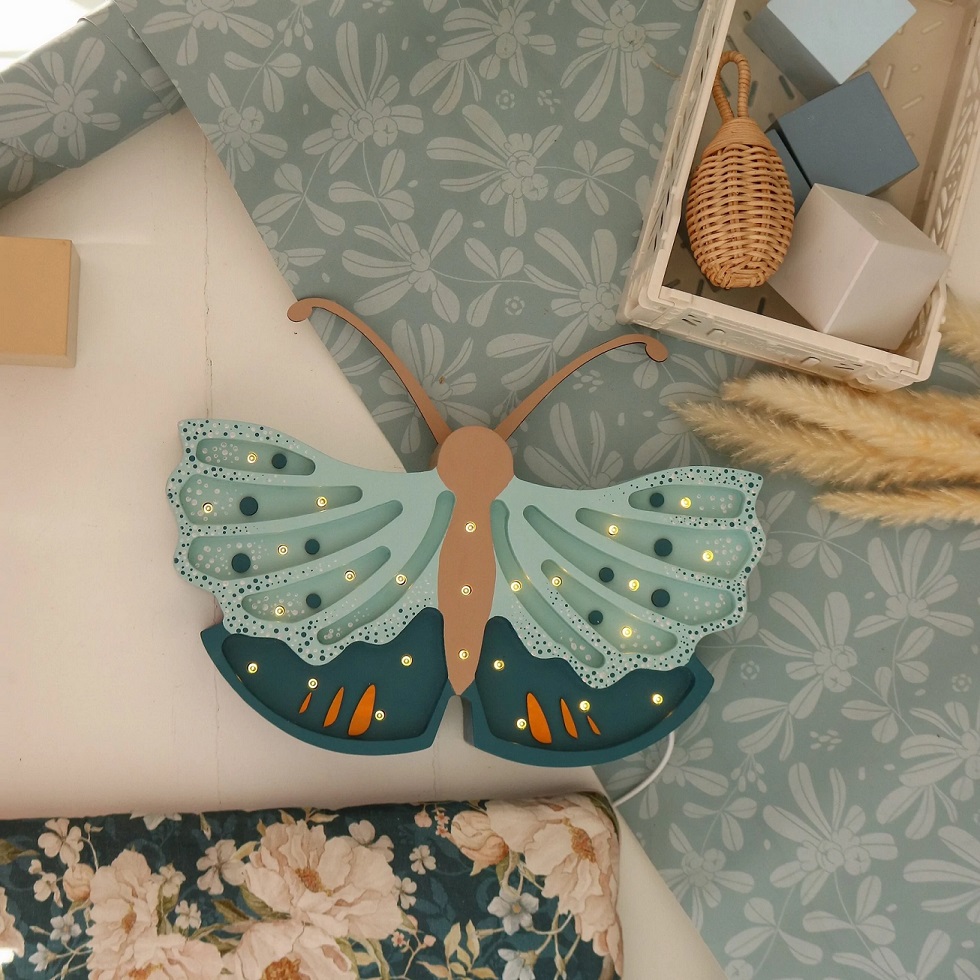 Little Lights, Nattlampe til barnerommet, Sommerfugl Daisy Blue - Bilde 4