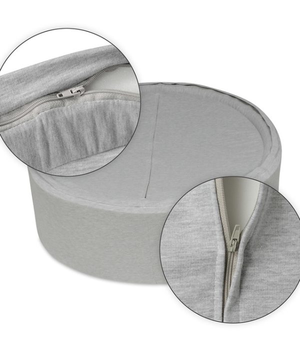 Lysgrå ballbasseng BASIC, 90x30 med baller (hvit, beige, mint)