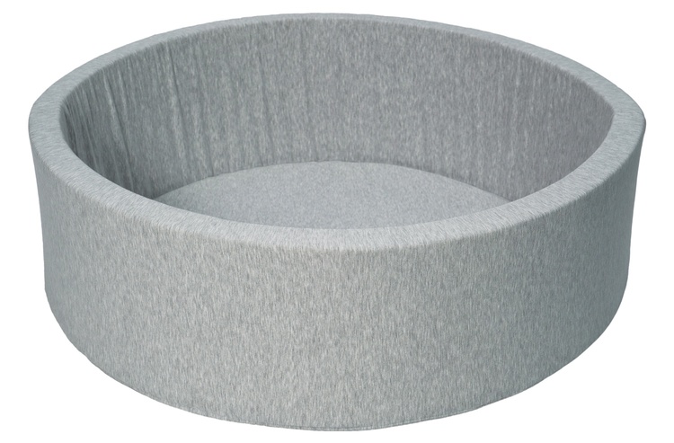Lysgrå ballbad BASIC, 90x30 med baller (hvit, lilla, beige, mint) - Bilde 3