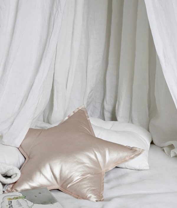 Stor hvit maxi sengehimmel i lin, Cotton&Sweets