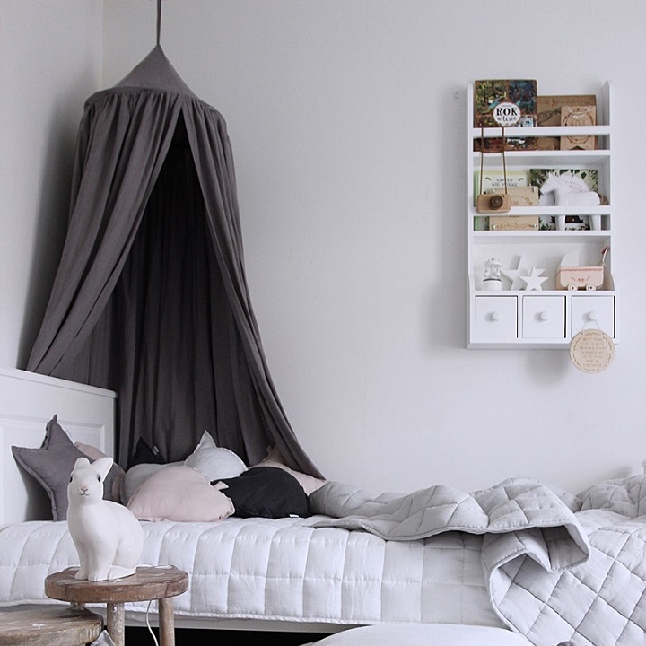 Stor shark maxi sengehimmel i lin, Cotton & Sweets
