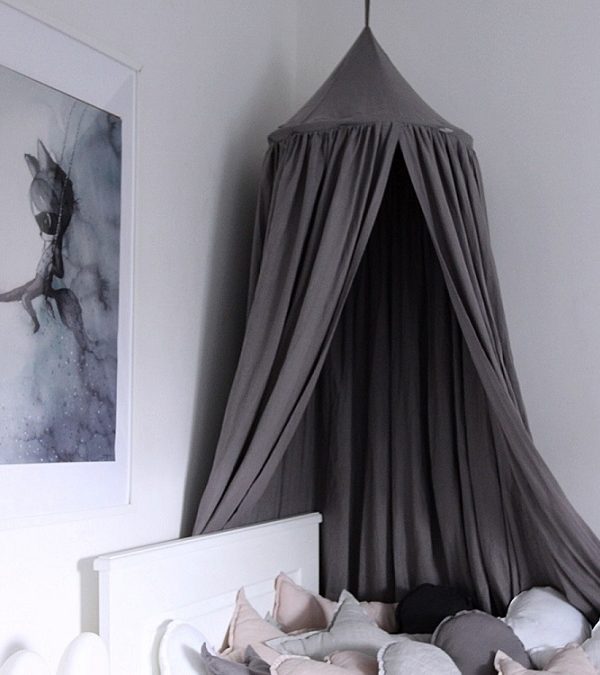 Stor shark maxi sengehimmel i lin, Cotton & Sweets