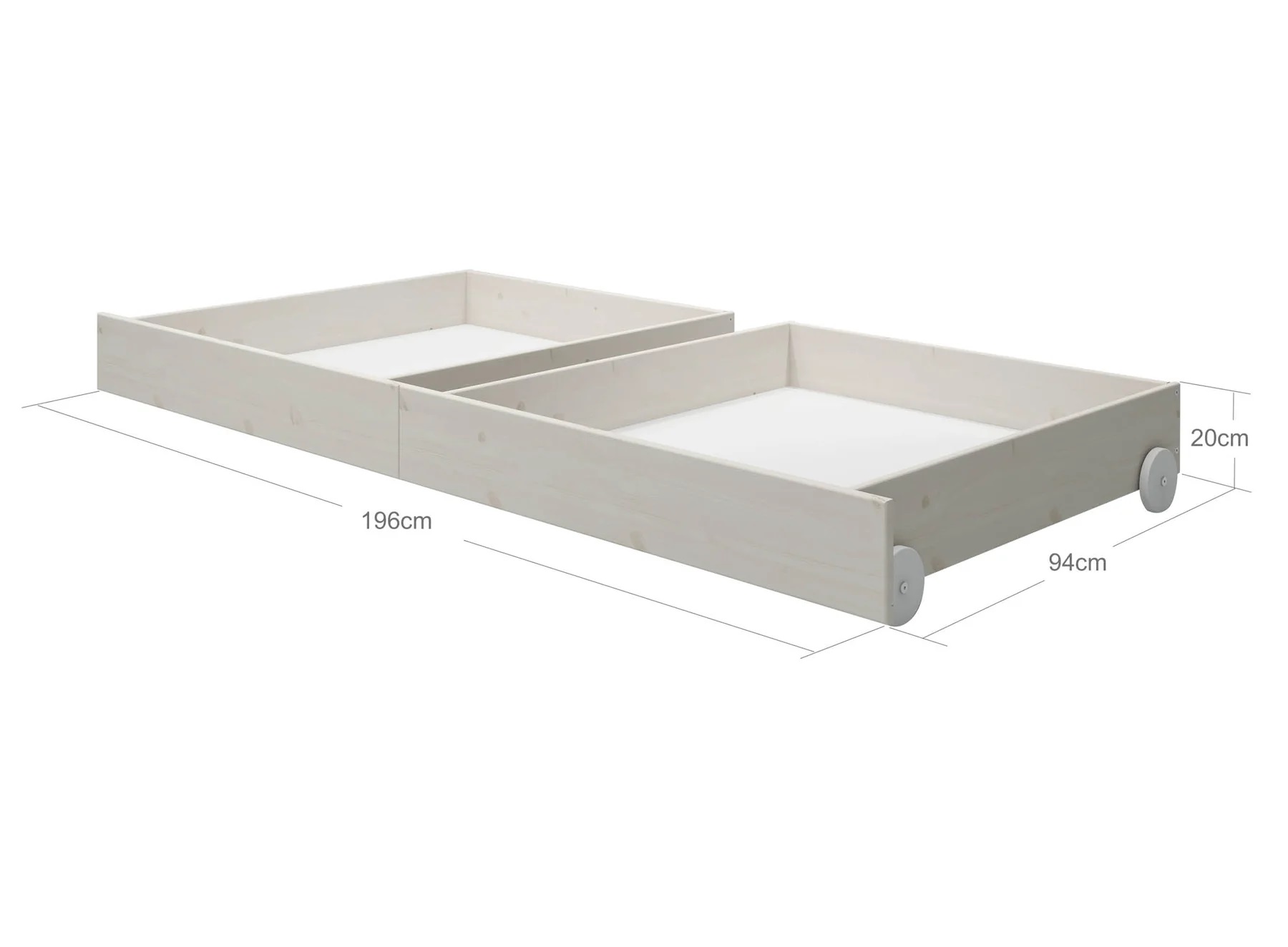 Flexa, barneseng 90x200 cm Classic, hvit - Bilde 7