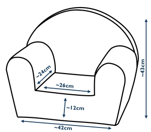 Sofa Beanbag lenestol, grå cordfløyel stoff