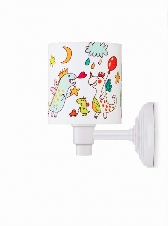 Vegglampe happy dragons
