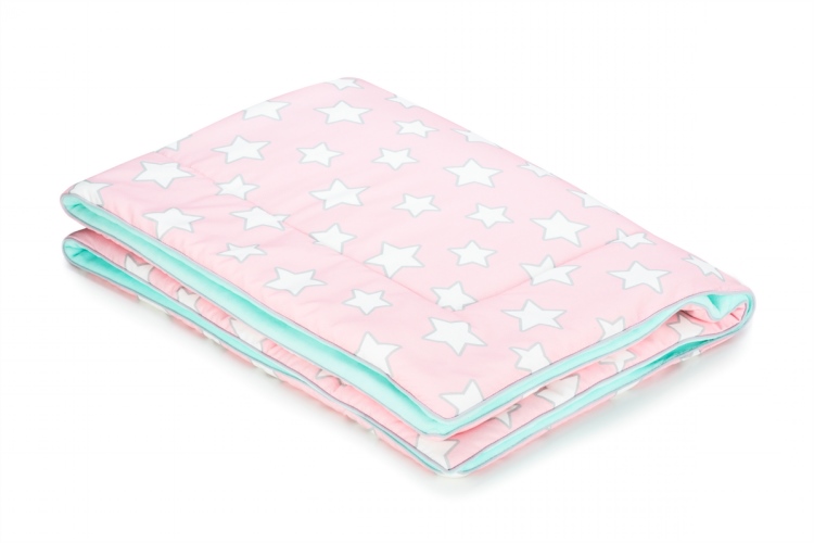 Babyteppe 80x100 rosa stjerner