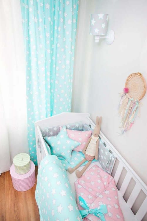 Babyteppe 80x100 rosa stjerner - Bilde 2
