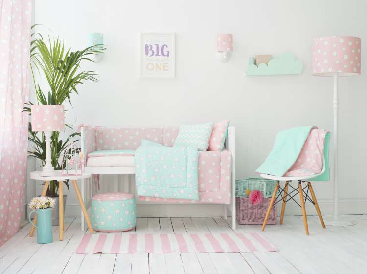 Babyteppe 80x100 rosa stjerner - Bilde 5