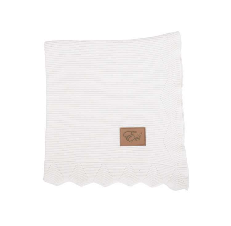Barnepledd kashmir 80x100, ecru - Bilde 2