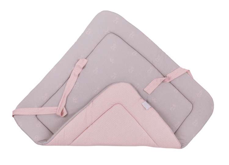 Sovepose pink rabbits grey dots - Bilde 3