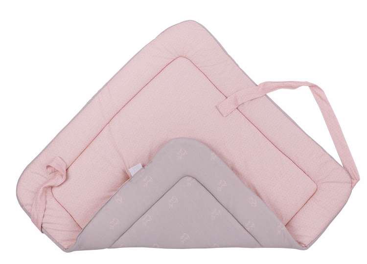 Sovepose pink rabbits grey dots - Bilde 4