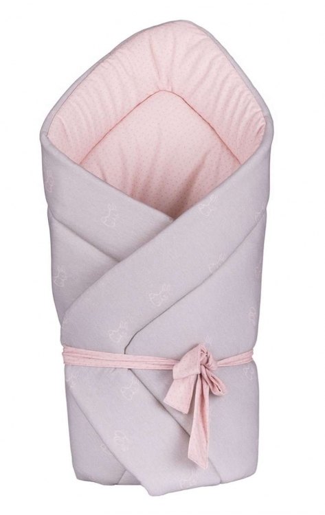 Sovepose pink rabbits grey dots - Bilde 5