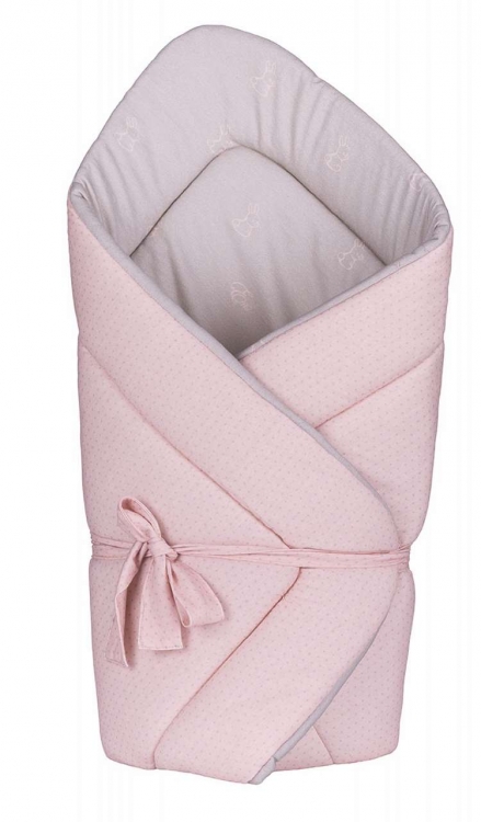 Sovepose pink rabbits grey dots - Bilde 2