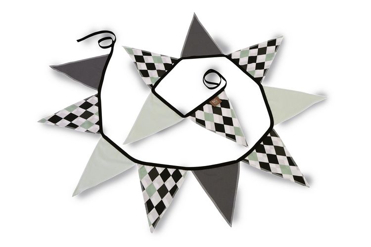 Vimpel til barnerommet, NG baby harlequin black