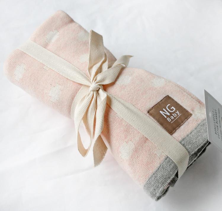 NG Baby Bomullsteppe jaquardstrikket rosa