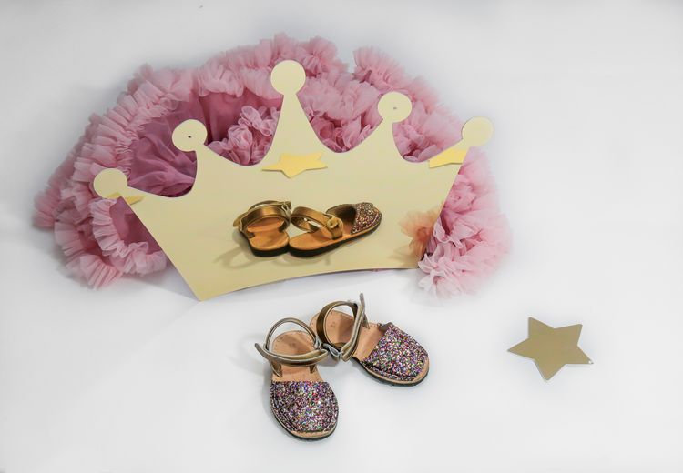 Speil stort gull prinsessekrone til barnerommet