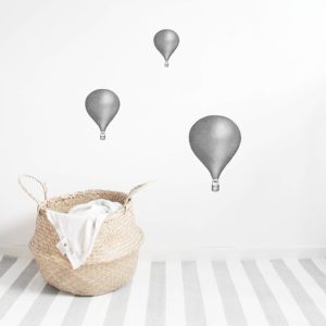 Grafittgrå Luftballonger veggklistremerker, Stickstay