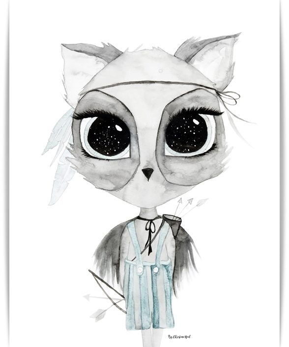 Plakat Mr Robin A3, By Christine Hoel, Bilde til barnerommet