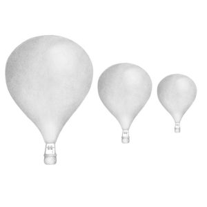 Lysgrå Luftballonger veggklistremerker, Stickstay