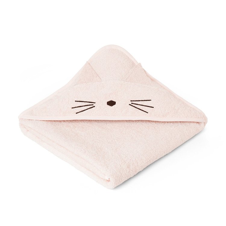 Liewood håndkle med hette, Augusta Cat Rose