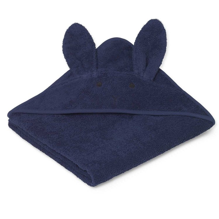 Liewood håndkle med hette, Augusta Rabbit Navy