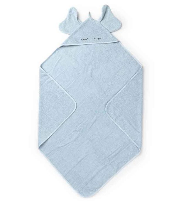 Liewood håndkle med hette, Augusta Elefant Baby Blue