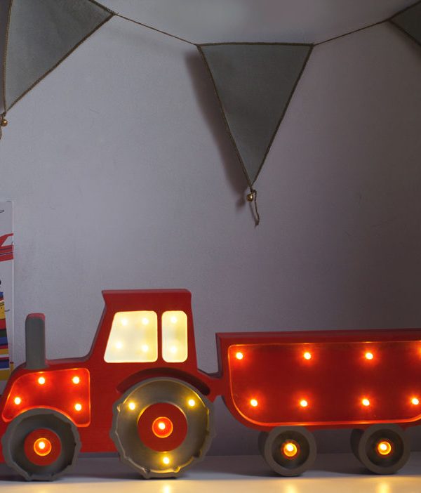 Little Lights, Nattlampe til barnerommet, Traktor Rød