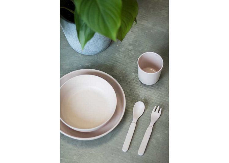 Filibabba, bambus matsett rosa, 5 deler - Bilde 2