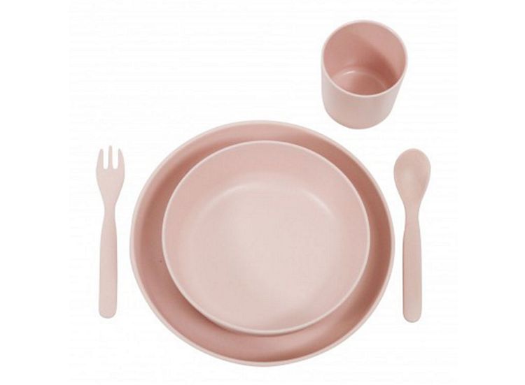 Filibabba, bambus matsett rosa, 5 deler - Bilde 3