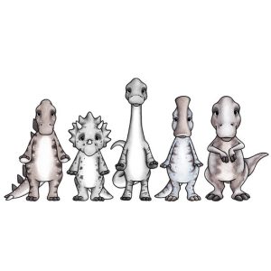 Dino venner veggklistremerker, Stickstay