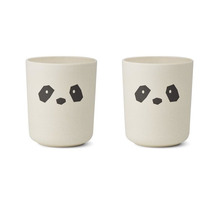 Liewood, Bente kopp - 2 pack, panda creme de la creme