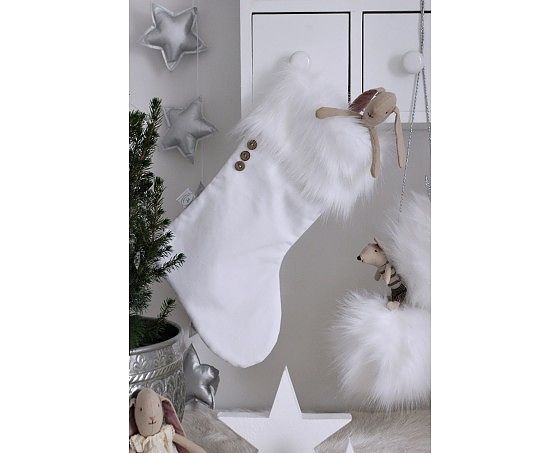 Cotton & Sweets, hvit julesokk - Bilde 3