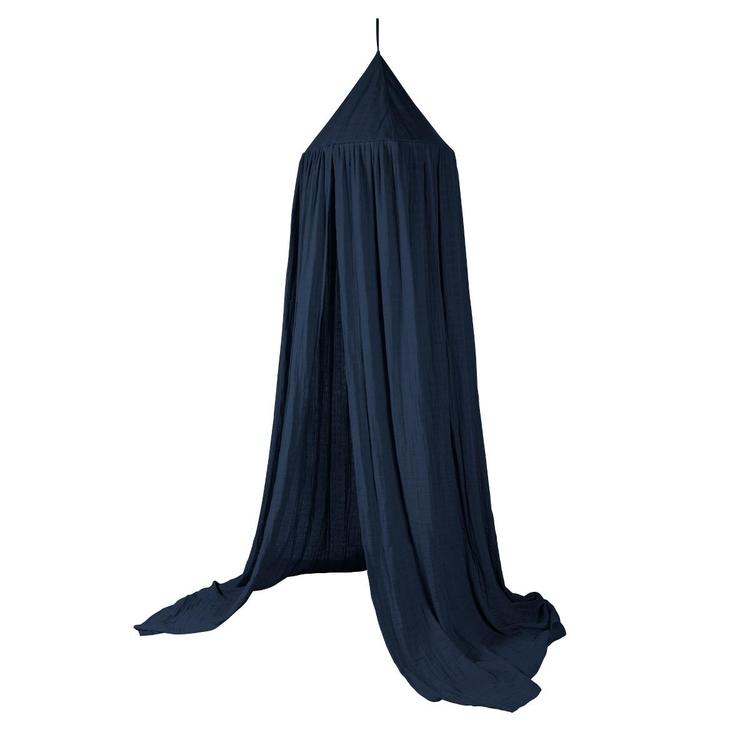 Sebra sengehimmel royal blue med lysslynge