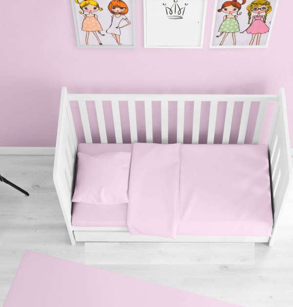 Babylove, Rosa sengesett 90x160 til juniorseng/barneseng