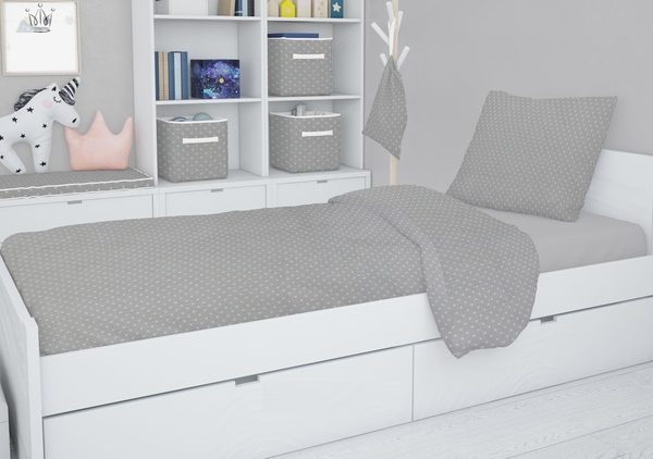 Babylove, Mørkgrå sengesett 90x160 til juniorseng/barneseng