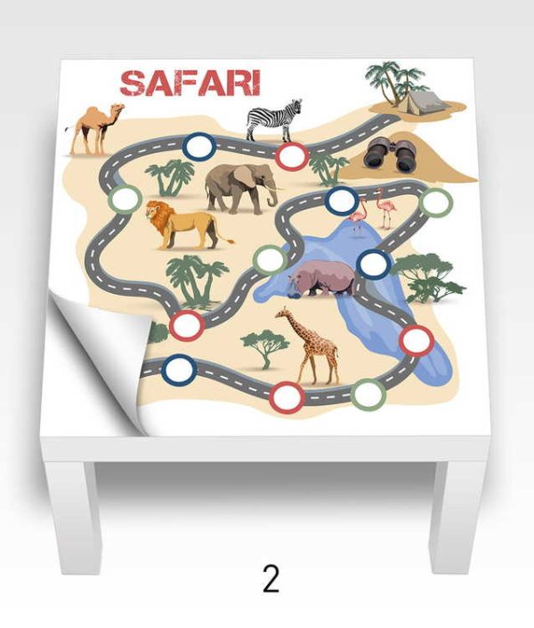 Safari klistremerke til Ikea Lack sidebord