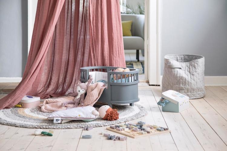 Sebra sengehimmel midnight plum med lysslynge - Bilde 2