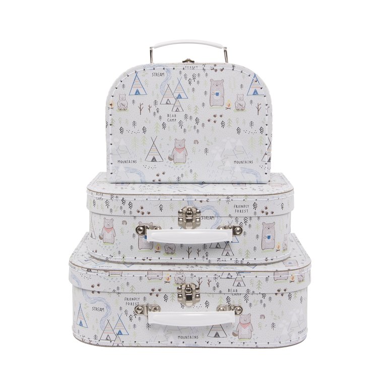 Sass & Belle, oppbevaringsbokser koffert Skog, 3-pack - Bilde 4