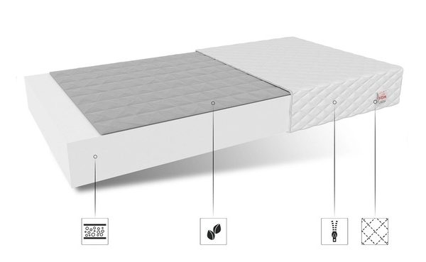 Madrass med bokhvete til barneseng, baby care 80x160
