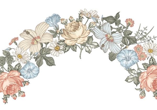 Veggklistremerke engblomster