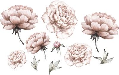 That`s Mine veggklistremerker Peony flower