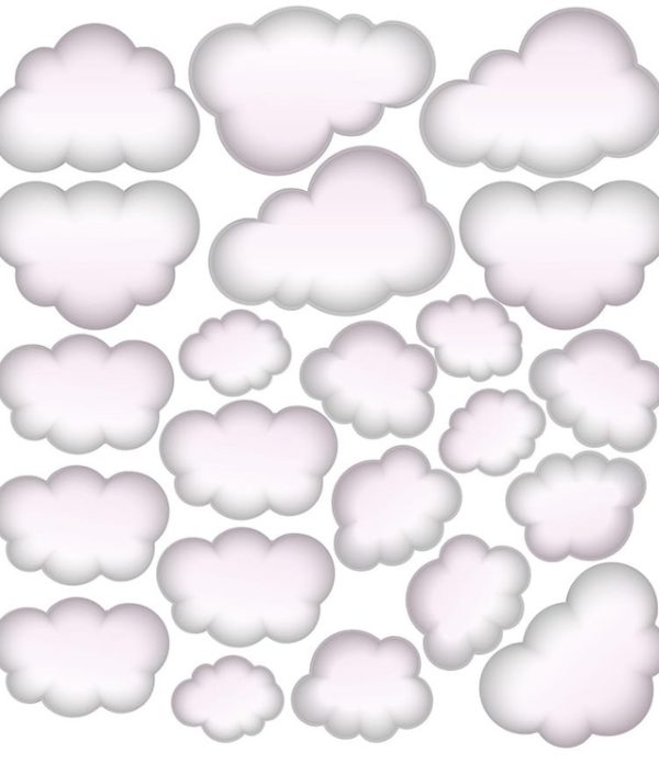 Babylove, rosa sky wallstickers 22 stk.