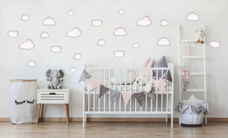 Babylove, rosa sky wallstickers 22 stk. - Bilde 2
