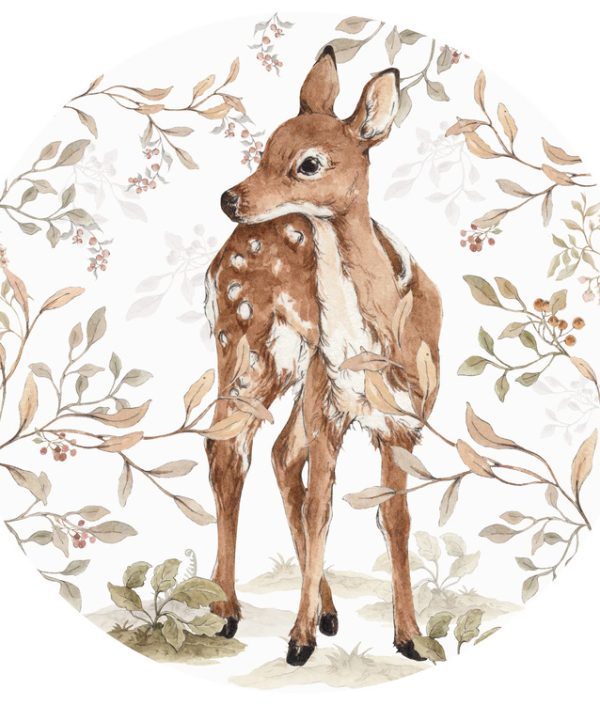 Dekornik, veggklistremerke Deer in circle